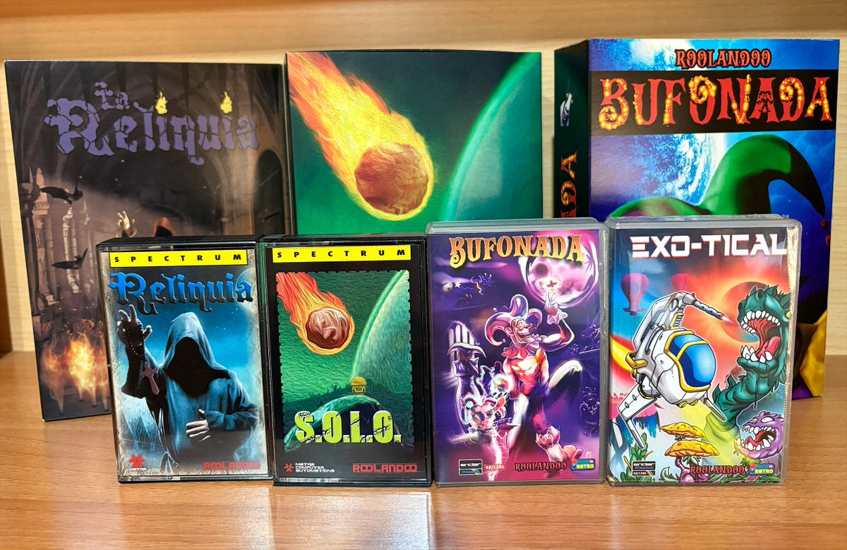 Roolandoo's tweet image. Como bien dice el amigo Jon Cortázar, cada lanzamiento físico es motivo de orgullo. Mi colección es bastante más discreta, pero el orgullo es el mismo 😍 #ZXSpectrum #MSX @star2024 @PlayOnRetro @CoteGamers