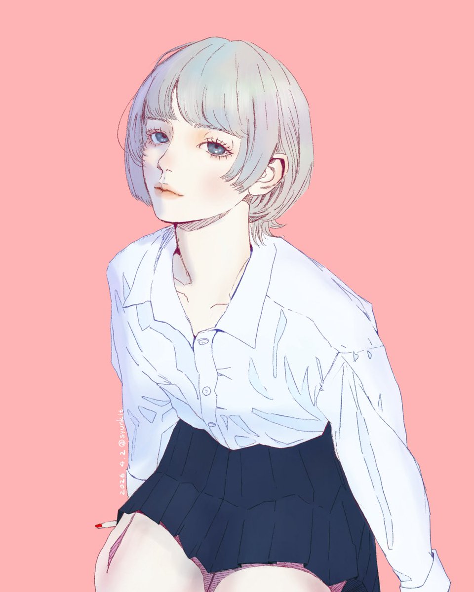 春なので柔らかい雰囲気の女の子を描きました🌸
雰囲気伝われば嬉しい🚀

#digitalart #illustration #originalcharacter #絵描きさんと繋がりたい 
#絵柄が好みって人にフォローされたい