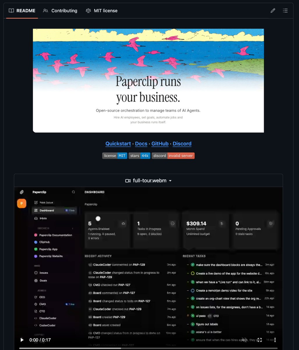 10 Best open source repos to try this weekend:

1. Clawless: github.com/open-gitagent/…

2. Paperclip: github.com/paperclipai/pa…

3. TimesFM:
github.com/google-researc…

4. Lark CLI:
github.com/larksuite/cli

5. ST3GG:
github.com/elder-plinius/…

6. OpenClaude:
github.com/Gitlawb/opencl…

7.