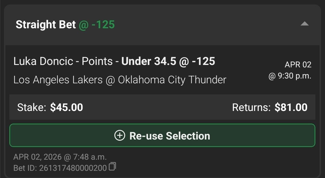 White824mamba's tweet photo. NBA CHALLENGE 🪜
BEST SINGLE BET OF THE DAY

DAY 2: 45$ ---> 80$ (x1.77)

LUKA DONCIC U34.5P⭐️

Facing OKC underdogs by 9
OKC team is #1 in def rating, allowed an average of 24 ppg to opposite PG.
Doncic is u34.5P L11G VS OKC ! https://t.co/8ELybCheMw