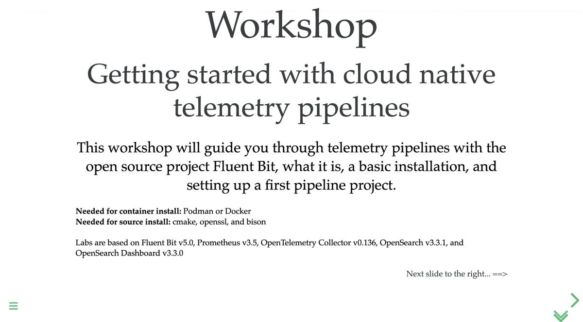 ericschabell's tweet image. Hands-on workshop @fluentbit updated to use the latest 5.0 release series! Get your skills updated today with this free online #workshop with 10 labs for you to explore. #cloudnative #observability #o11y bit.ly/fluentbit-work…