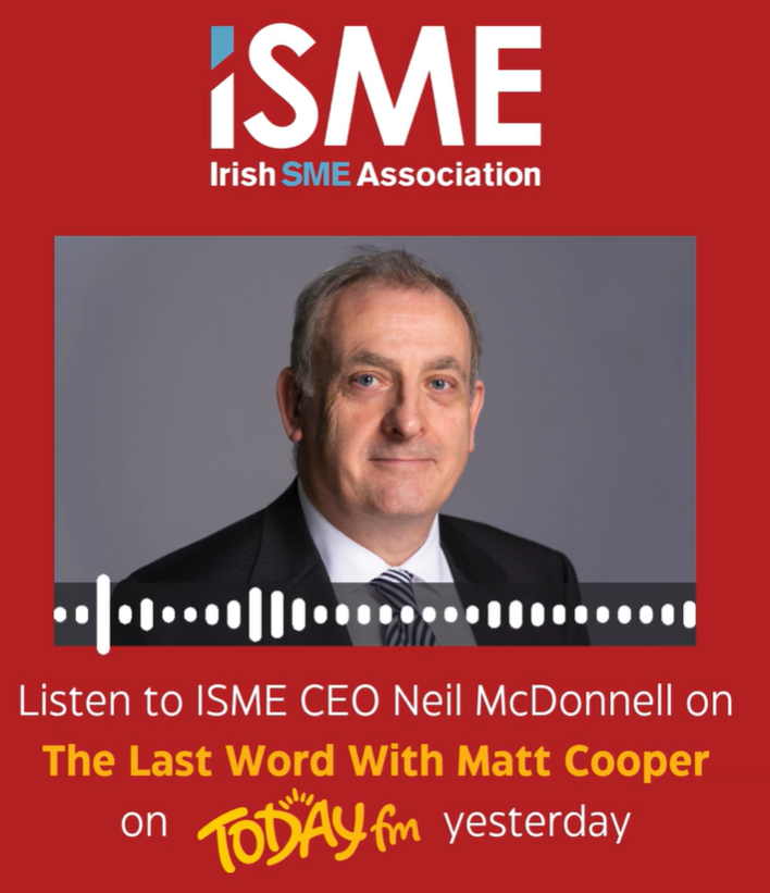<a href="/isme_ie/">ISME</a>'s CEO Neil McDonnell joined <a href="/cooper_m/">Matt Cooper</a> on The Last Word to discuss ISME’s Indigenous Enterprise Policy launched last week. This paper urges the Government to improve the business environment for Ireland’s “Everyday Entrepreneurs” Click zurl.co/vc5zpto listen.