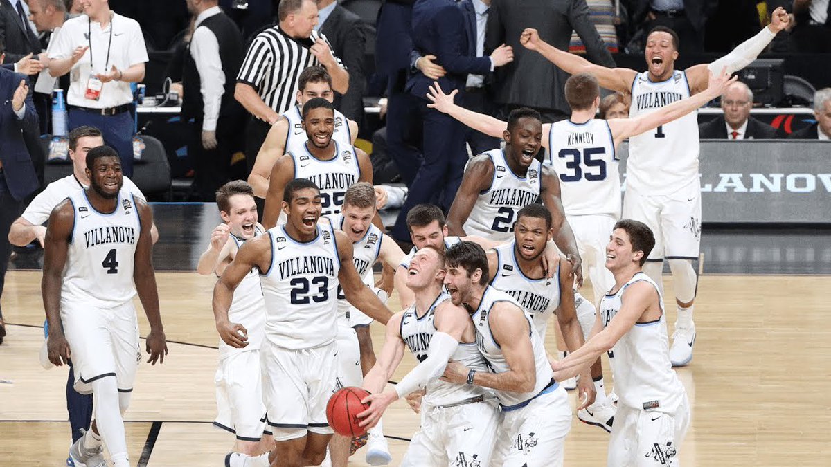 AlertsNova's tweet photo. 8 years ago today:

Villanova caps off one of the most dominant runs in NCAA Tournament history in a blowout win over Michigan to capture their 3rd National Championship 

 🏆 🏆 🏆 https://t.co/Xu1j0hVCVR