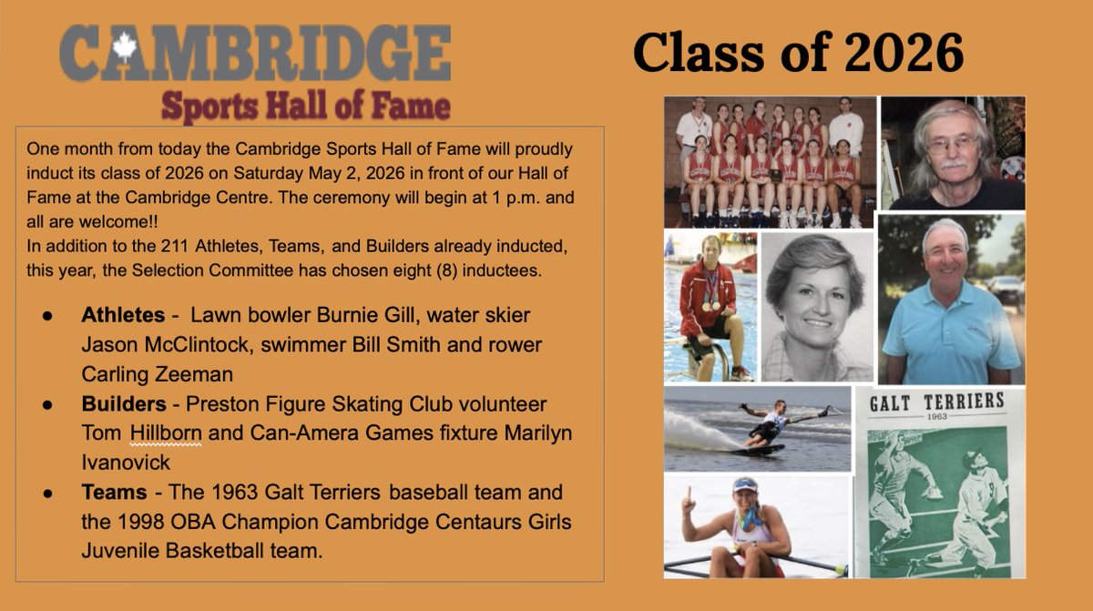 Cambridge Sports Hall of Fame tweet media