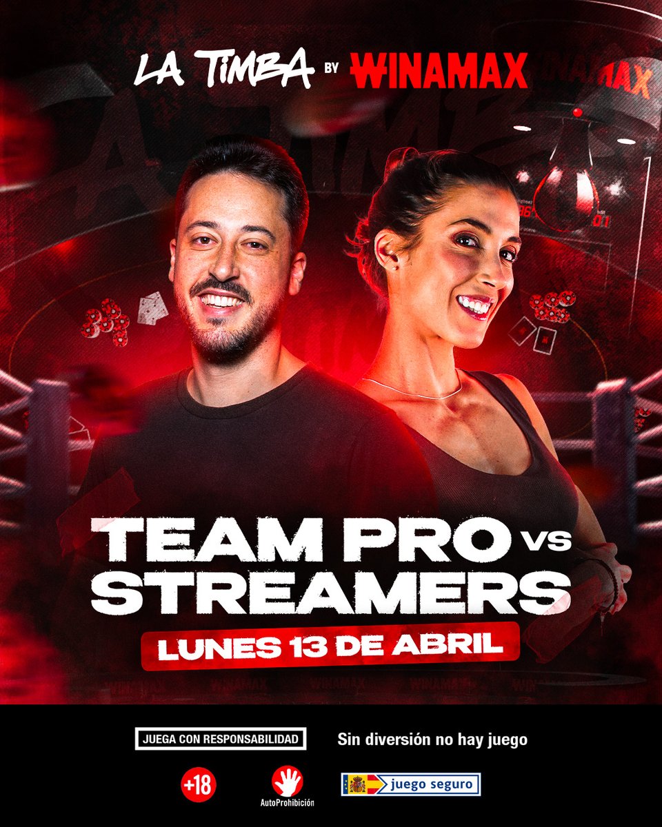 Winamax_Espana's tweet photo. 🏆 ¡VOLVEMOS CON LA TIMBA!

🪖 Durante la semana iremos develando los participantes de esta 4ª edición. Por ahora, los dos sharks: ADRIÁN MATEOS y LEO MARGETS.

🗓️ Será el lunes 13 de abril, desde las 20:00h. Hay dos viajes a Las Vegas en juego. https://t.co/M8b1Zvb7nk