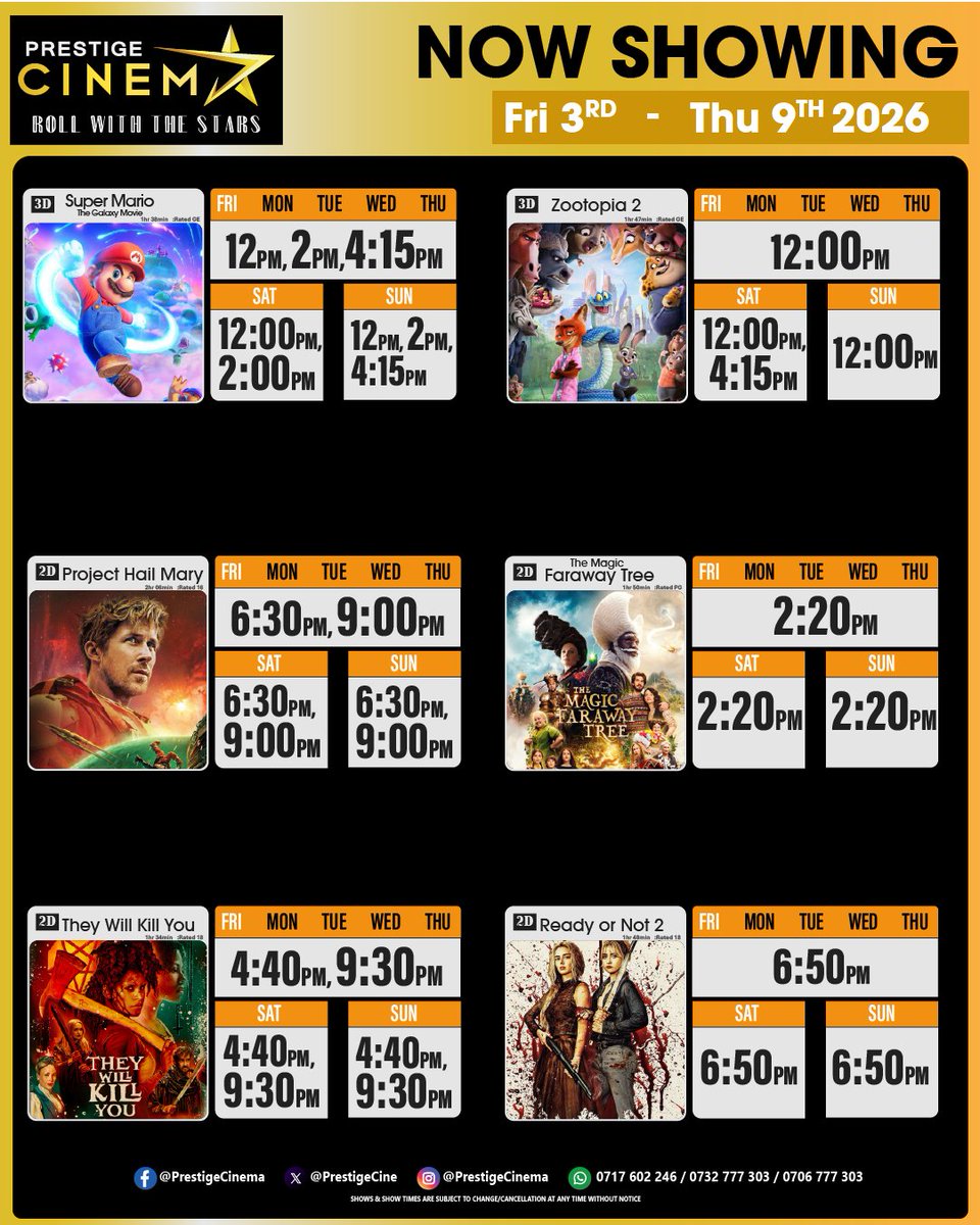 Prestige Cinemas tweet media