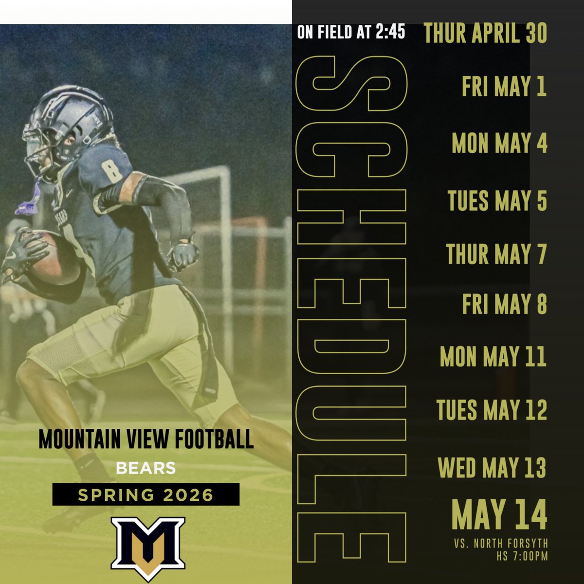 Mountain View Bears Football tweet media