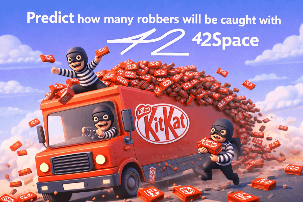 Leon_Defi's tweet image. #KitKat just got hit with a wild heist 400K+ bars from their new F1 collab line gone, and somehow no suspects locked in yet. The whole thing's blowing up globally, and honestly… This is peak prediction market content.

I saw @42space had already spun up a market: "How many