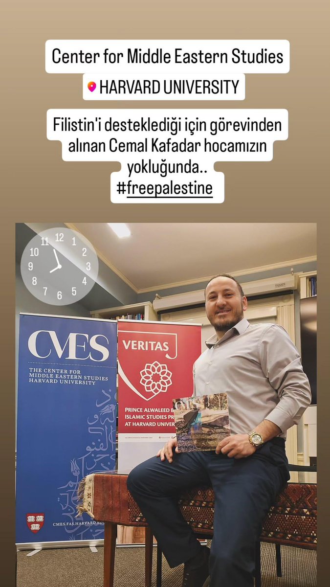 Filistin'i desteklediği için görevinden
alınan Cemal Kafadar hocamızın yokluğunda.. #freepalestine #cemalkafadar