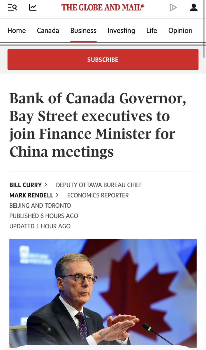Also confirmed that Brookfield will be there.  Conveniently left off caption.

Why does Brookfield follow the PM around literally everywhere?