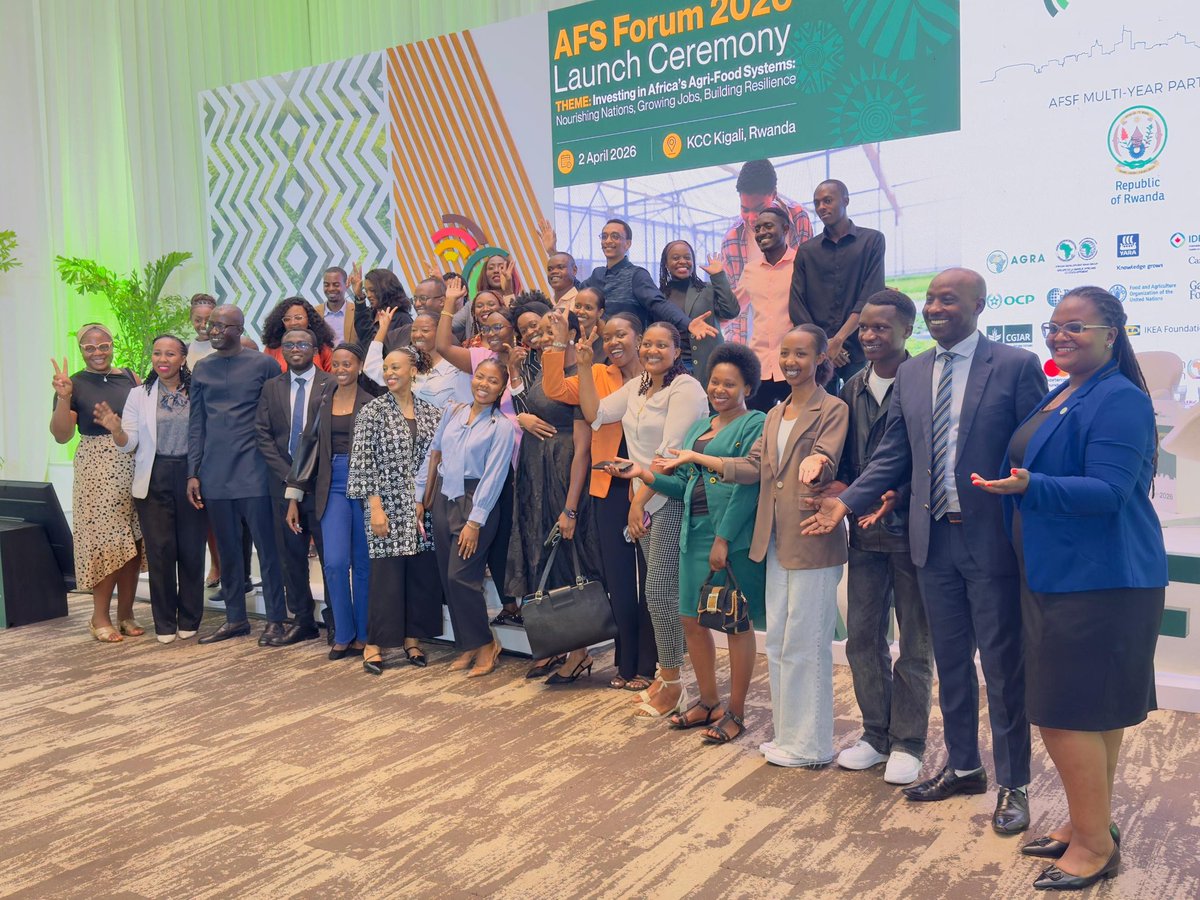 ryaf_agribiz's tweet photo. RYAF members joined the #AFSForum2026 Launch Ceremony in Kigali! 
We are proud to join leaders in "Investing in Africa’s Agri-Food Systems" to drive job creation and climate resilience. Youth are not just the future; they are the frontline of food security. 
#AFSForum2026   #FoodSystems