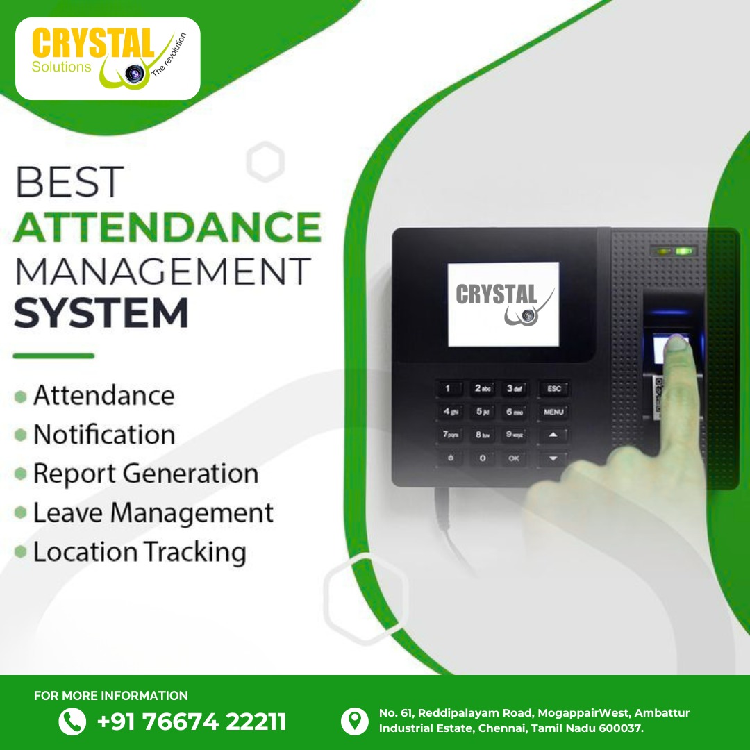 CrystSolution's tweet image. 🚀 CRYSTAL Solutions – Attendance Management-ku pudhu revolution!

👨‍💼 Office, 🏭 Factory, 🏫 School – ellathukum perfect solution

📞 Call pannunga: 76674 22211
📍 Mogappair West, Chennai

#AttendanceManagement
#WorkforceManagement
#EmployeeTracking
#SmartAttendance