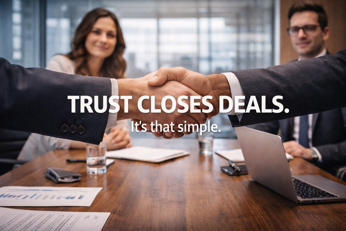 therealmikewolf's tweet photo. TRUST CLOSES DEALS

Customers are not asking if your brand is clever.

They are asking if they can trust you.

Trust closes deals.

#marketing #sales #smallbusiness #business #work https://t.co/7QVlfuUkwf