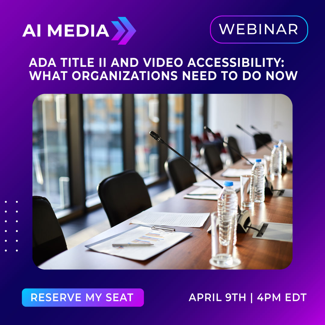 accessinclusion's tweet photo. 🚨 Upcoming Webinar: ADA Title II &amp; Video Accessibility

Join AI-Media’s Jen Wardle &amp; Kyle Phillips for a deeper dive into what the new requirements mean, and how to stay compliant.

🗓 April 9 | ⏰ 4pm EDT

👉 Save your spot: https://t.co/VZYqNr27EZ

 #ADATitleII #Webinar https://t.co/PqpFle7c1s
