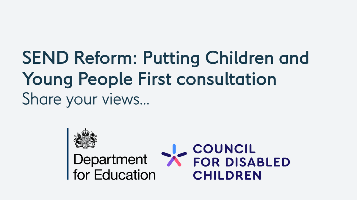BDAdyslexia's tweet image. Have your say on SEND Reform!

The Council for Disabled Children and @educationgovuk are hosting online and in-person events for the SEND Reform: Putting Children and Young People First consultation.

Book your place and find out more: councilfordisabledchildren.org.uk/work-us/events…

#SEND #Events