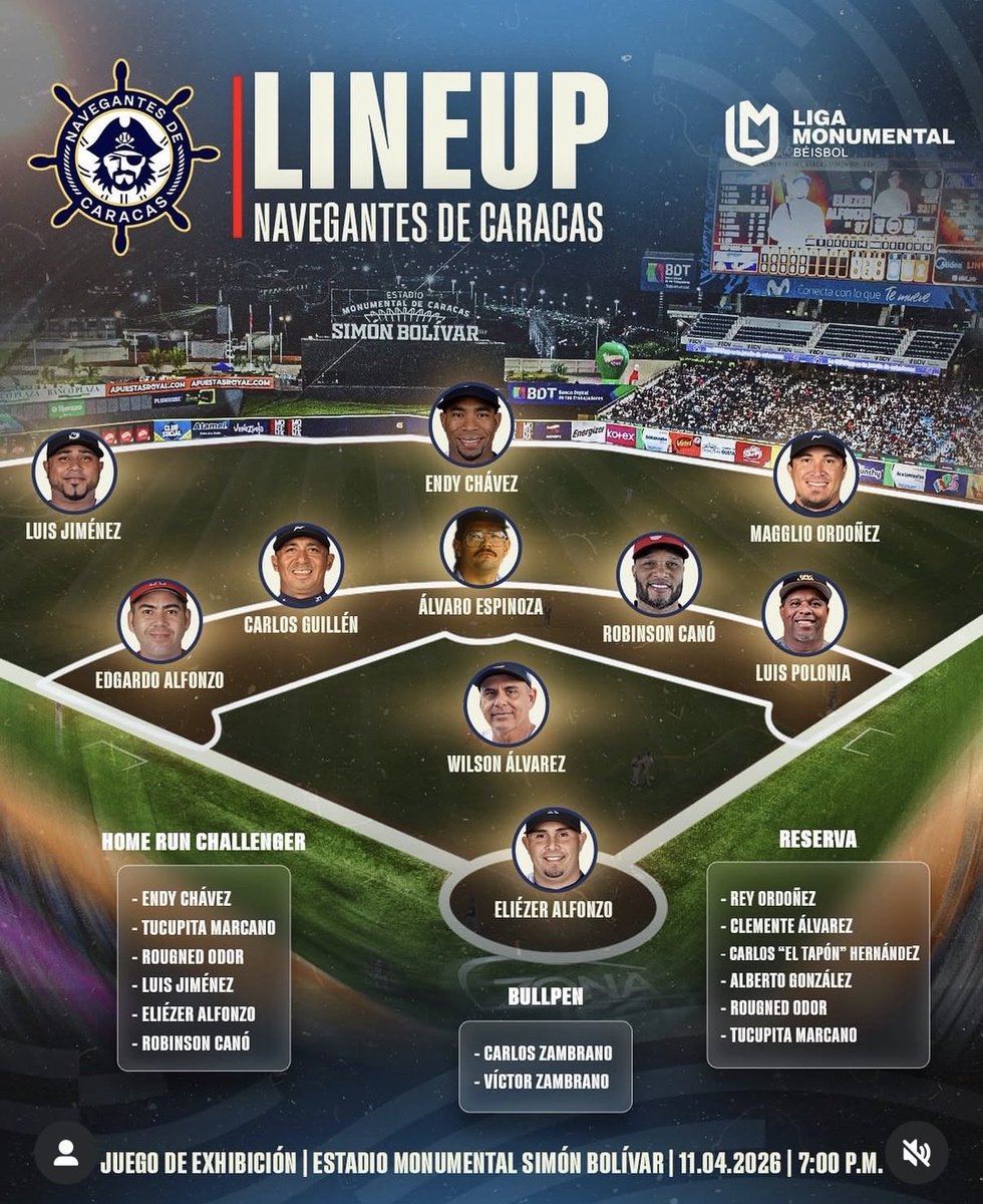 VizquelOmar13's tweet image. Este #TBT con el gran juego que tendremos este 11 de Abril con estas grandes leyendas del Baseball en el Monumental en Caracas!.
No se lo pueden perder!
Miren los Equipos! #Legends @MLB 
@LVBP_Oficial  @davidortiz @Baerga99