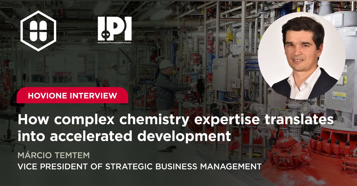 HovioneGroup's tweet image. 🚀 How do you turn complex chemistry into scalable medicines with speed and confidence? Read the interview with Marcio Temtem in the International Pharmaceutical Industry Journal to learn more: hovione.com/press-room/art… #Formulation #DrugProduct #CDMO #initforlife