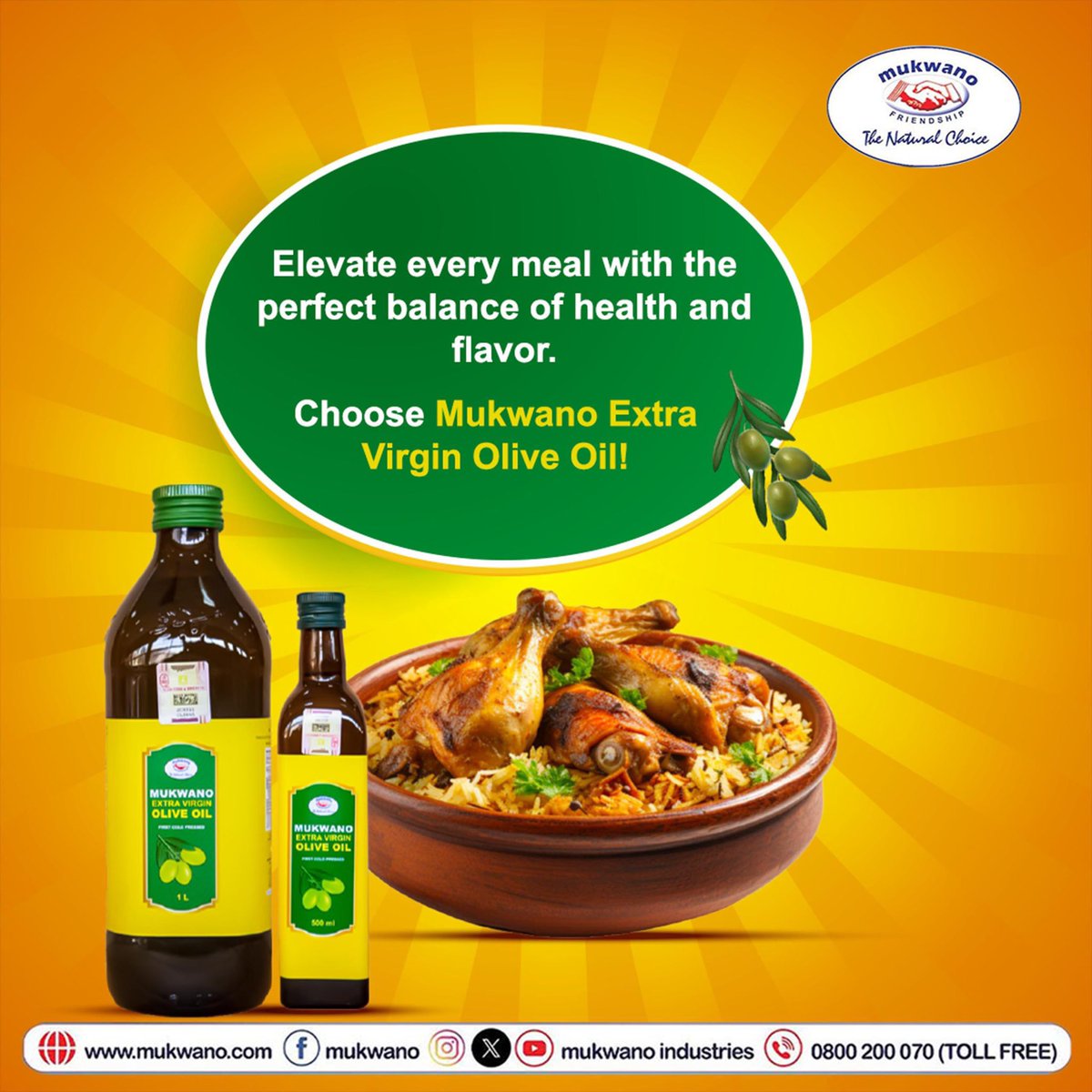 mukwano_ind's tweet image. Enhance your meals this Easter holiday with Mukwano Extra Virgin Olive Oil. 

Visit our Mart:
📍 Plot 30A Kibira (Mulwana) Rd
📞 +256 393 241822

#MukwanoIndustries #oliveoil #cooking #healthymeals #deliciousmeals #HealthyCooking