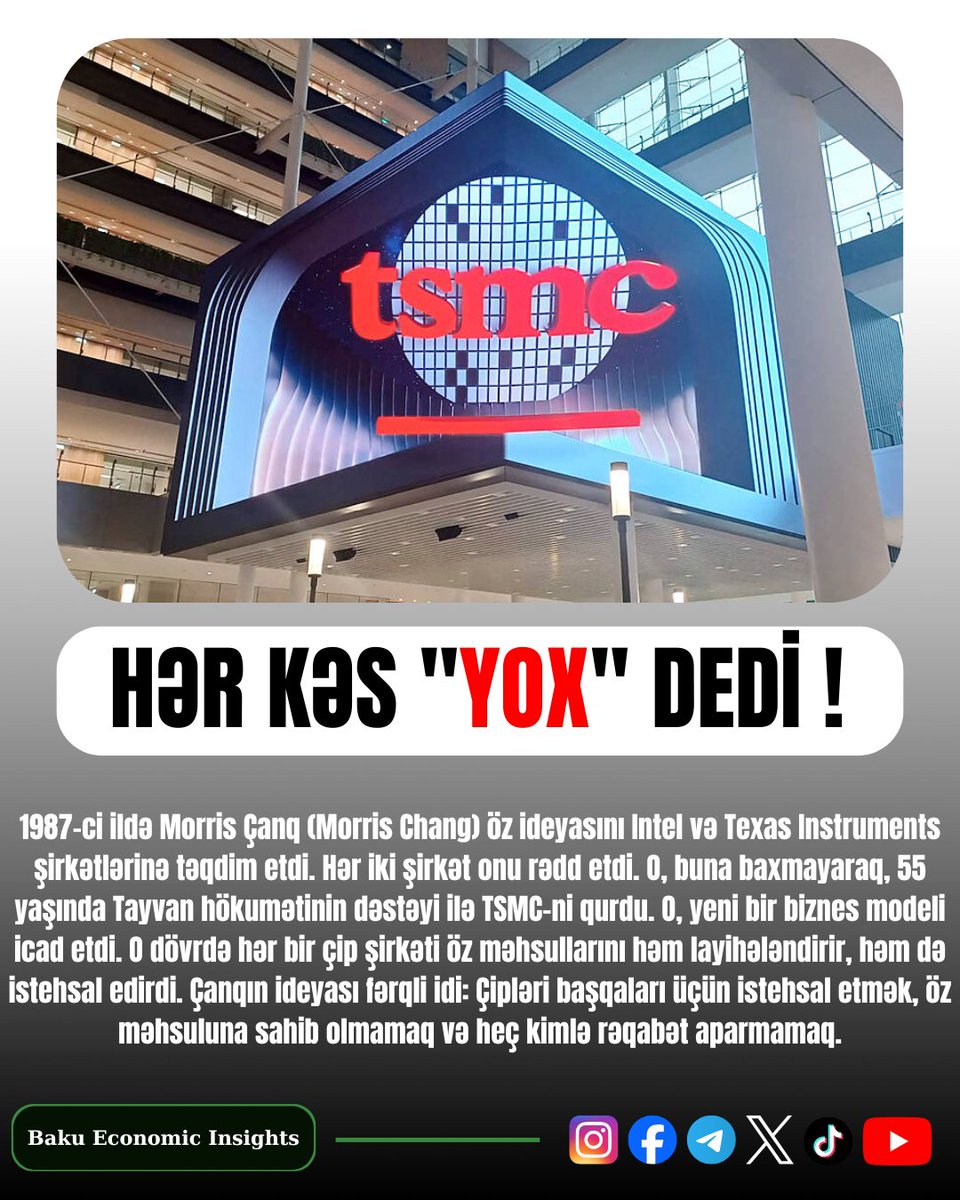BakuCryptoEdu's tweet photo. Dünyanı idarə edən Gizli Çip imperiyası 

#TSMC #Samaung #Nvidia #İntel https://t.co/qt9kedsGqR