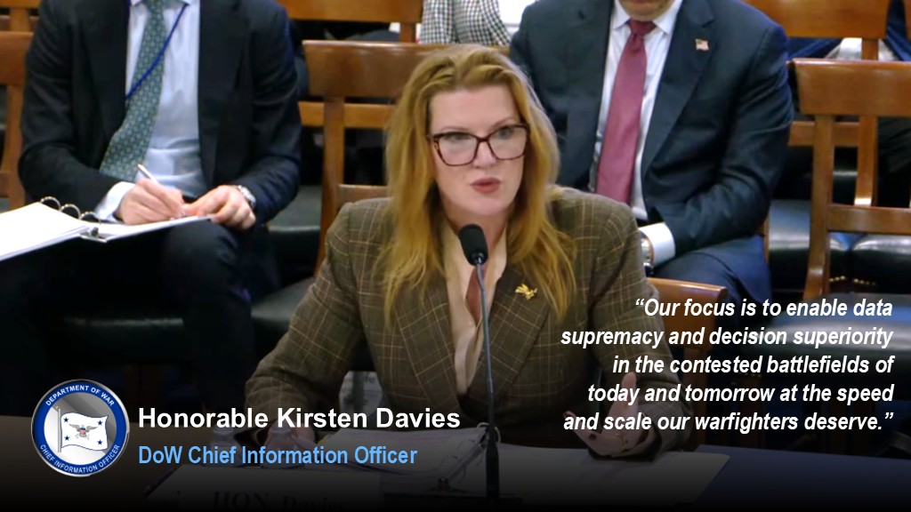 Hon. Kirsten Davies, @DeptofWar CIO, highlighted the focus driving enterprise transformation during her testimony at the House Armed Services Committee Cyber, Information Technologies, and Innovation (CITI) subcommittee. This effort will reshape all facets of our programs, https://t.co/uv3wvPVh8L