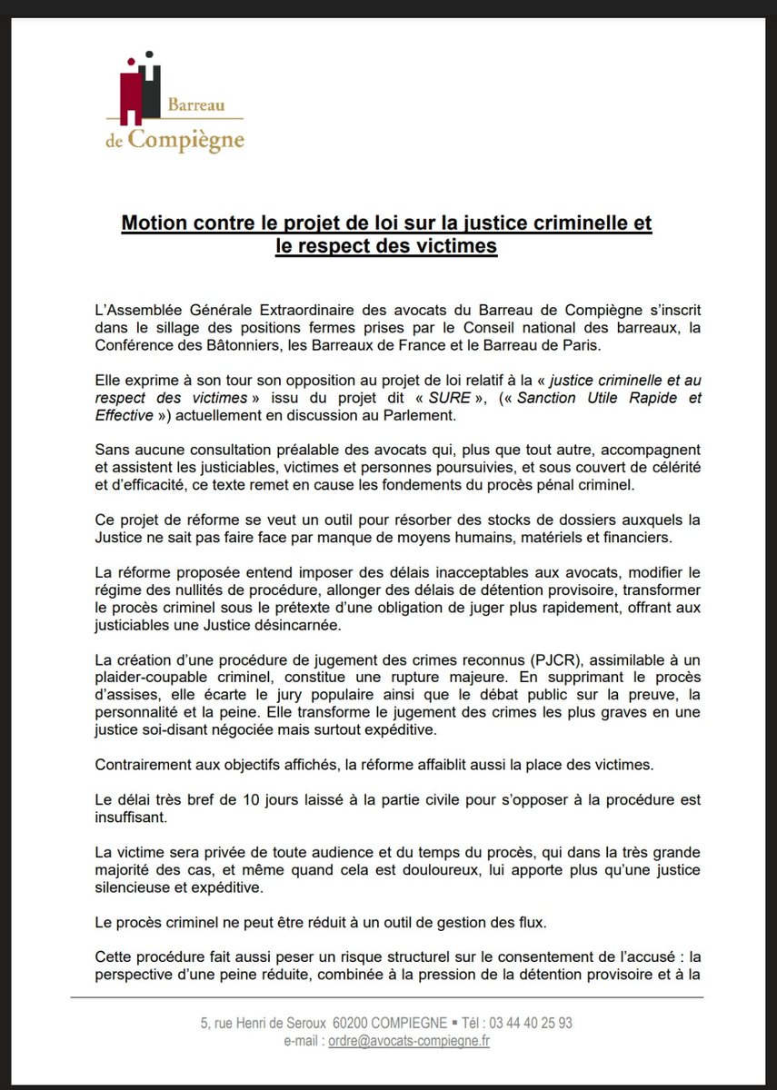 AvocatCompiegne's tweet photo. @Conf_Batonniers @CNBarreaux @COBHAF https://t.co/uRGjMDVx26