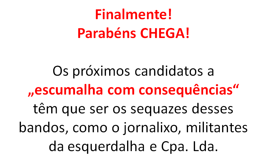 Fdpv_News's tweet photo. @PartidoCHEGA https://t.co/qVCVZhMPUm