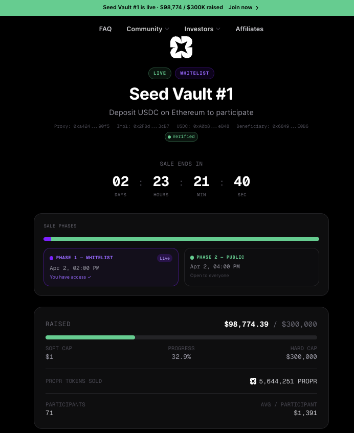 Oz_Meritocrat's tweet photo. I probably shouldn't even be posting this.

The $PROPR whitelist closes in under 2 hours, and I'd rather the people I like get in before it's gone.

Do with that what you will. 🤫 https://t.co/iu8HesrSyw