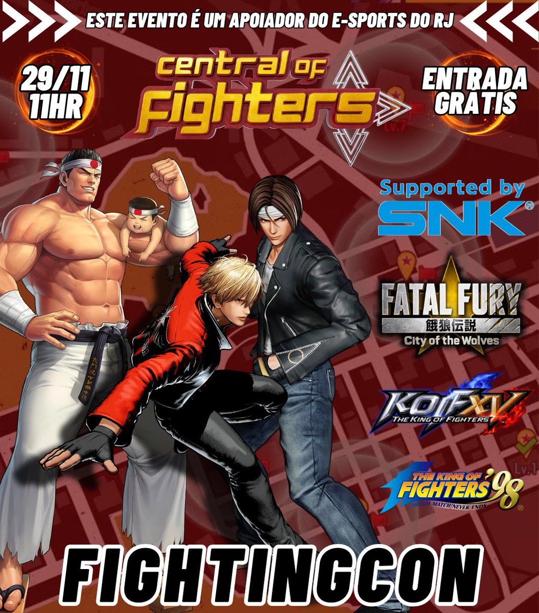 Com muito orgulho informamos que, mais uma vez, estamos participando do programa de E-Sports da <a href="/snk_esports_hub/">SNK Esports Hub</a> , figurando no calendário oficial da empresa. Fiquem ligados que mais anúncios como esse, além de toda a programação e informações de premiações serão reveladas
#fgc