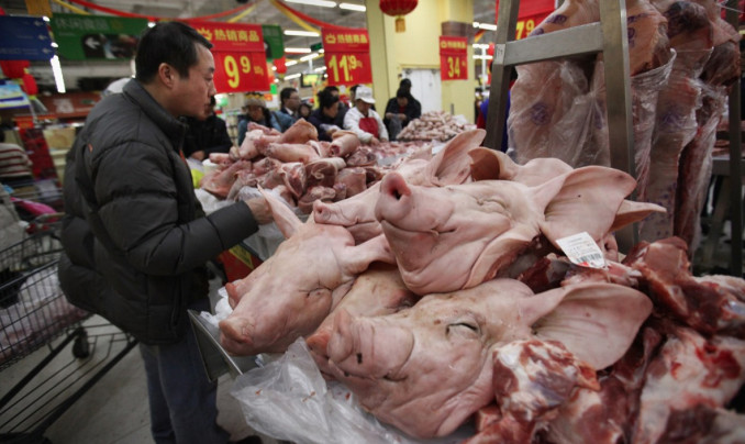 TradersCom's tweet image. China Update: All about the pork....
#China's Shanghai Composite: -0.7%,
#HongKong's Hang Seng: -0.7%, 
- China Securities Journal noted the issuance of yuan-denominated bonds by foreign entities doubled in Q1.
- China will increase its reserves of frozen #pork after hog prices