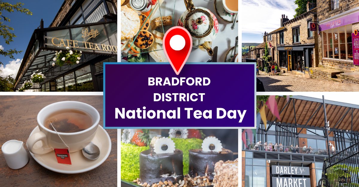 visitBradford's tweet image. 🫖💛 Make today tea‑rrific! Raise a cuppa to #NationalTeaDay and explore the brew‑tiful cafés and tearooms across the Bradford district.
Where’s your favourite brew‑with‑a‑view?  
Drop it below and share the tea.  visitbradford.com/food-and-drink… #TeaLovers #Yorkshire #CuppaTime