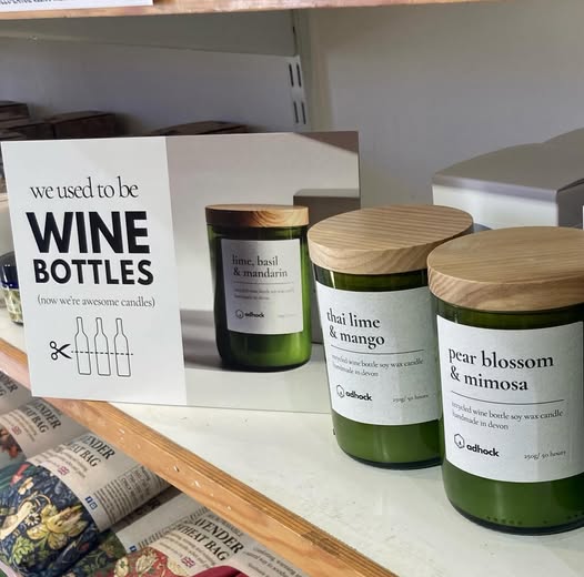 RISC_Reading's tweet photo. Available now at the World Shop-Wine Bottle Candles from @AdhockHomeware .They are #ecofriendly &amp; unique, expertly handcrafted candles &amp; #upcycled from original wine bottles &amp; not only makes a stunning gift, but by reusing waste, they also make an active difference to our planet. https://t.co/cnoZLGfujH