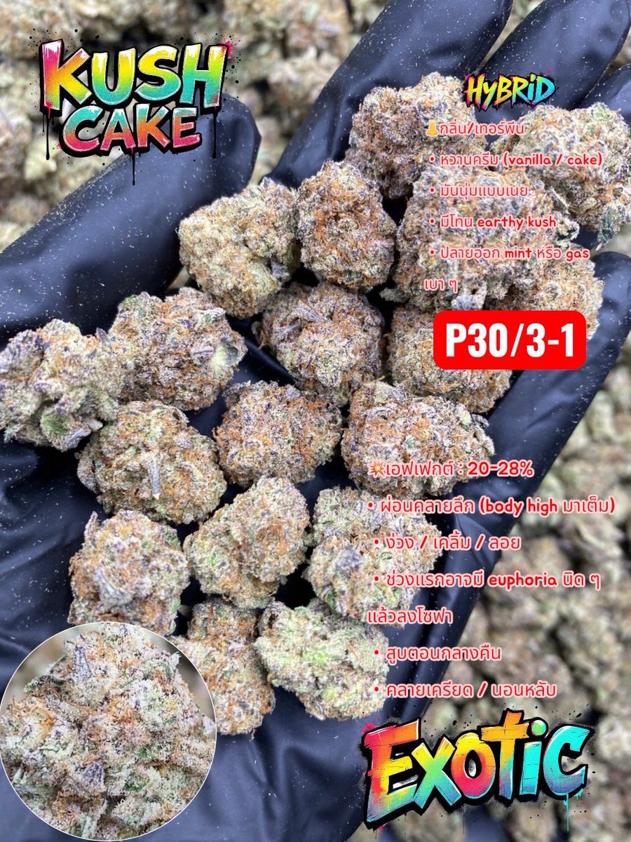 teekanarak's tweet photo. 🍰 Kush Cake 🍰
Dense buds • Sweet aroma • Smooth finish

Top-shelf quality with a creamy profile and clean burn.
Serious smokers only.

Order now: https://t.co/03rZVOvOOv

#weedTH #weedBangkok #weedTak #weedPattaya #weedPhuket #กัญชาราคาถูก https://t.co/zkEfikiFAr