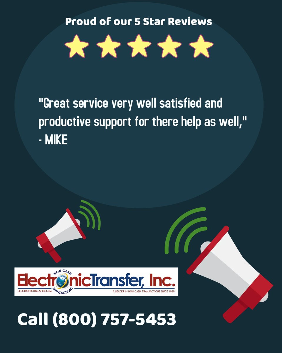 ETI_NoWokeBanks's tweet image. Experience great service and productive support just like Mike. Call us today at (800) 757-5453 to see why we're highly rated. #CustomerSatisfaction #5StarService #Support
