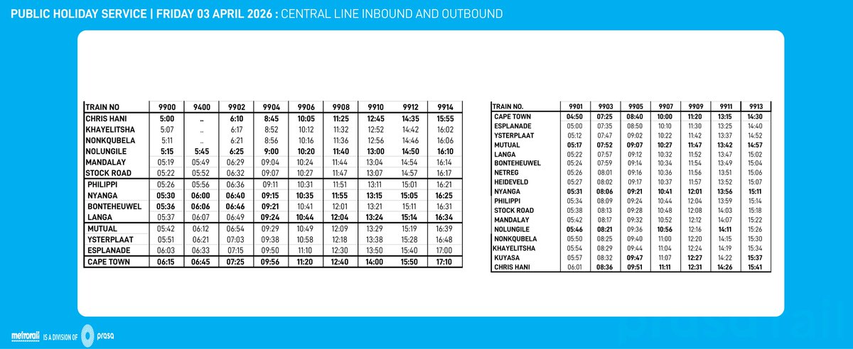 Metrorail W/Cape tweet media