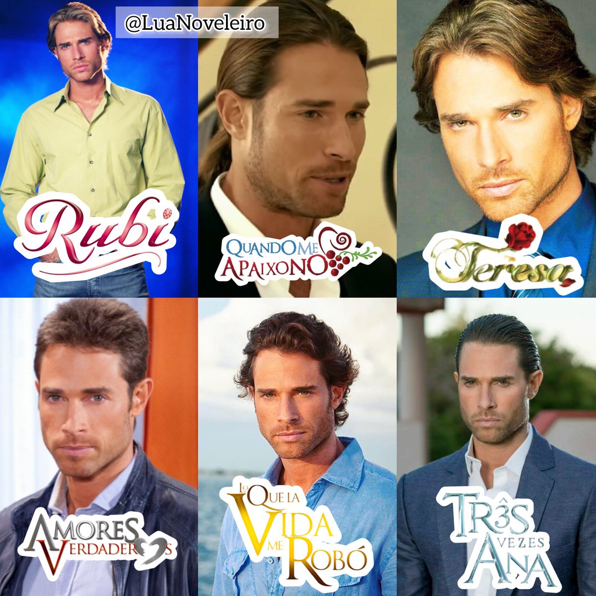Noveleiroluan's tweet image. Confira todas as novelas que Sebastian Rulli fez que passou na tela do SBT :

#Rubi 
#QuandoMeApaixono 
#Teresa 
#AmoresVerdadeiros 
#OQueAVidaMeRoubou 
#TresVezesAna