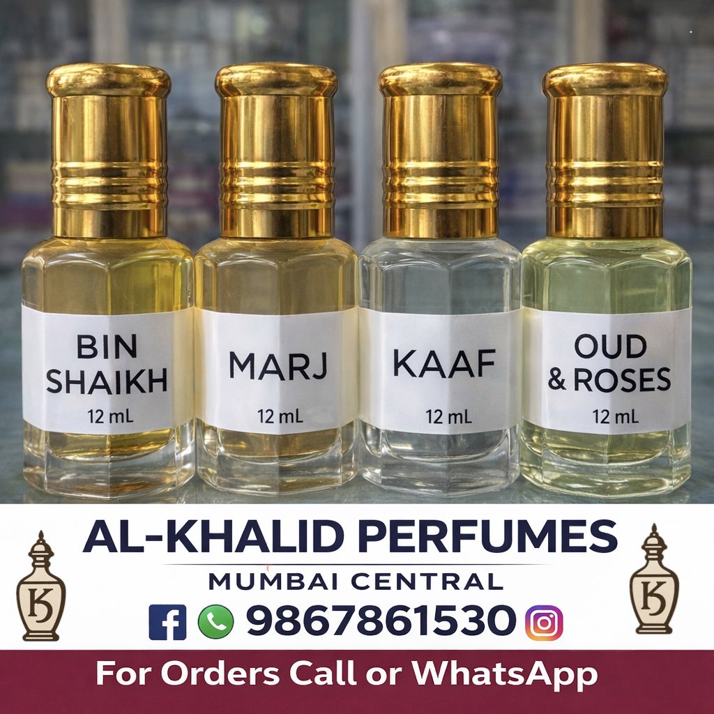 KhalidPalanpuri's tweet photo. Premium Attar Collection | Bin Shaikh, Marj, Kaaf & Oud & Roses | AL-KHALID PERFUMES Mumbai Central
Tags:
#AlKhalidPerfumes
#AttarCollection
#OudFragrance
#MumbaiCentral
#PerfumeLovers https://t.co/RWqmvKczoY