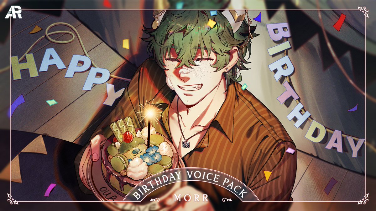 🥩「MORR'S BIRTHDAY  2026」Voice Pack 🥩

Art by Riin Fu

วันเกิดปีนี้ ไปไหนกันดีนะ?

12 Voice Tracks
3 Wallpaper Files

🛒 BUY NOW
shop.realic.net/products/2026-…

#MorrARP #ARProject #RealicShop