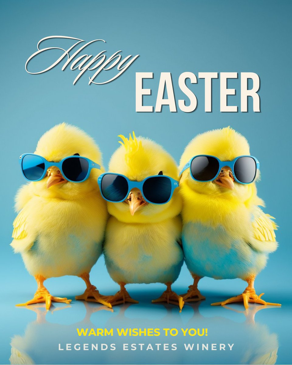 LegendsWinery's tweet photo. Happy Easter 🐣💐
Warmest wishes from all of us at Legends Estates Winery. 🍷

Store Hours
Monday to Friday
10 am - 4 pm
Weekends closed

Online store 24/7
https://t.co/OryYIqxENR https://t.co/fqvR8rvJKD
