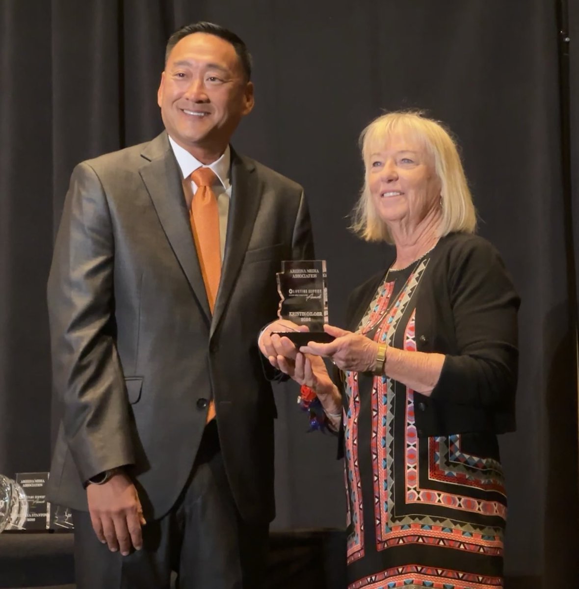 greenblattmark's tweet image. Congratulations to my friend Kristin Gilger-  Emerita Professor of ⁦@Cronkite_ASU⁩ (who served in leadership roles across the school for many years) for her lifetime service award from ⁦@ArizonaMedia⁩ !