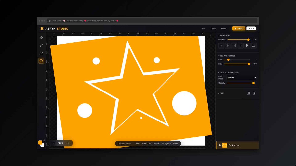 Julibe's tweet photo. Fire up your dial-up and grab your mouse! 💾
Get ready for Aeryn 🎨, the raddest thing since MS Paint. 🖌️

Layers, pixels, and pure 90s bitmap glory await on the Web! 🖼️

https://t.co/D557Jweqqf

#PaintApp #PixelArt #Html5Canvas #BitmapEditor #MSpaint https://t.co/Ihow7hELcy
