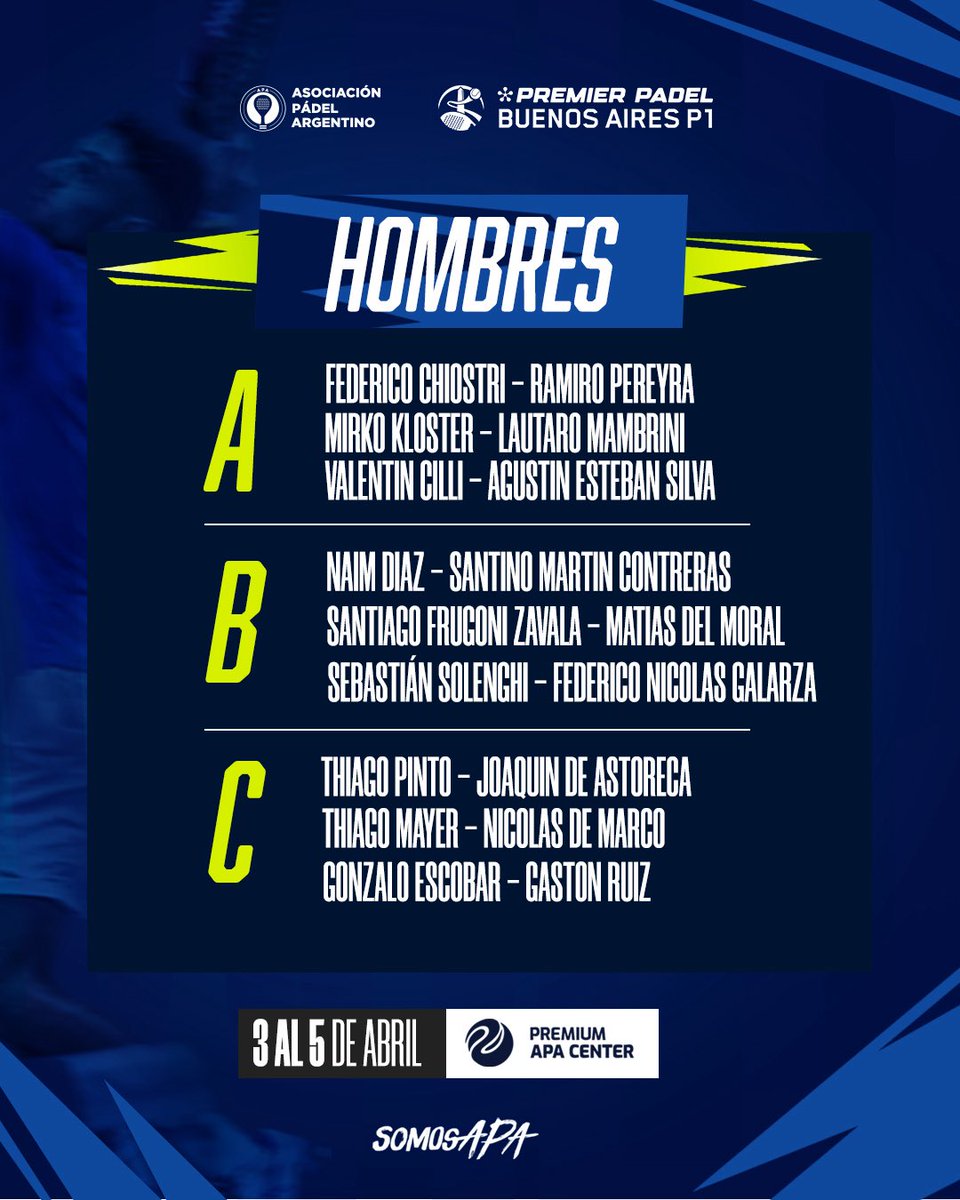 Asociación Pádel Argentino (APA) tweet media
