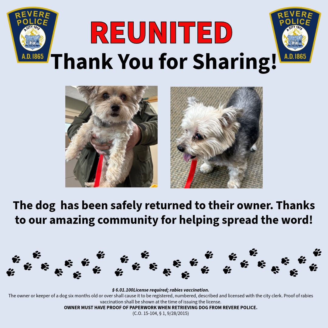 Revere Police tweet media