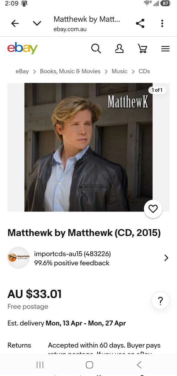 matthewkvocali1's tweet image. When you're world famous in Australia.
#AustralianWoman
#ausvind #AustraliaFirst
#australiadaznf1
ebay.com.au/p/21050179635