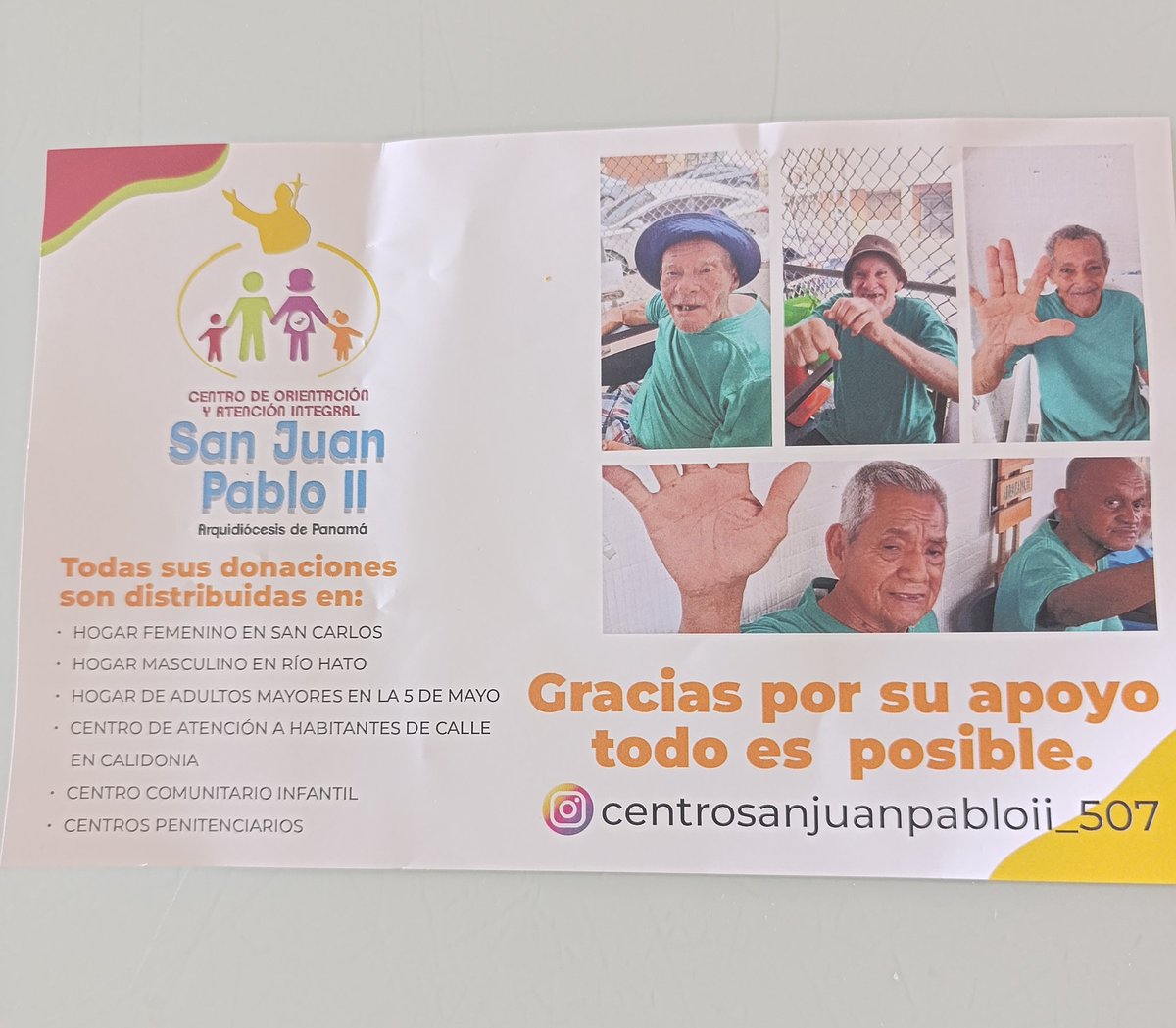 Un poco de ayuda a los olvidados por la sociedad.
<a href="/SJuanPabloII_/">Ctro.SJuanPabloII507</a>