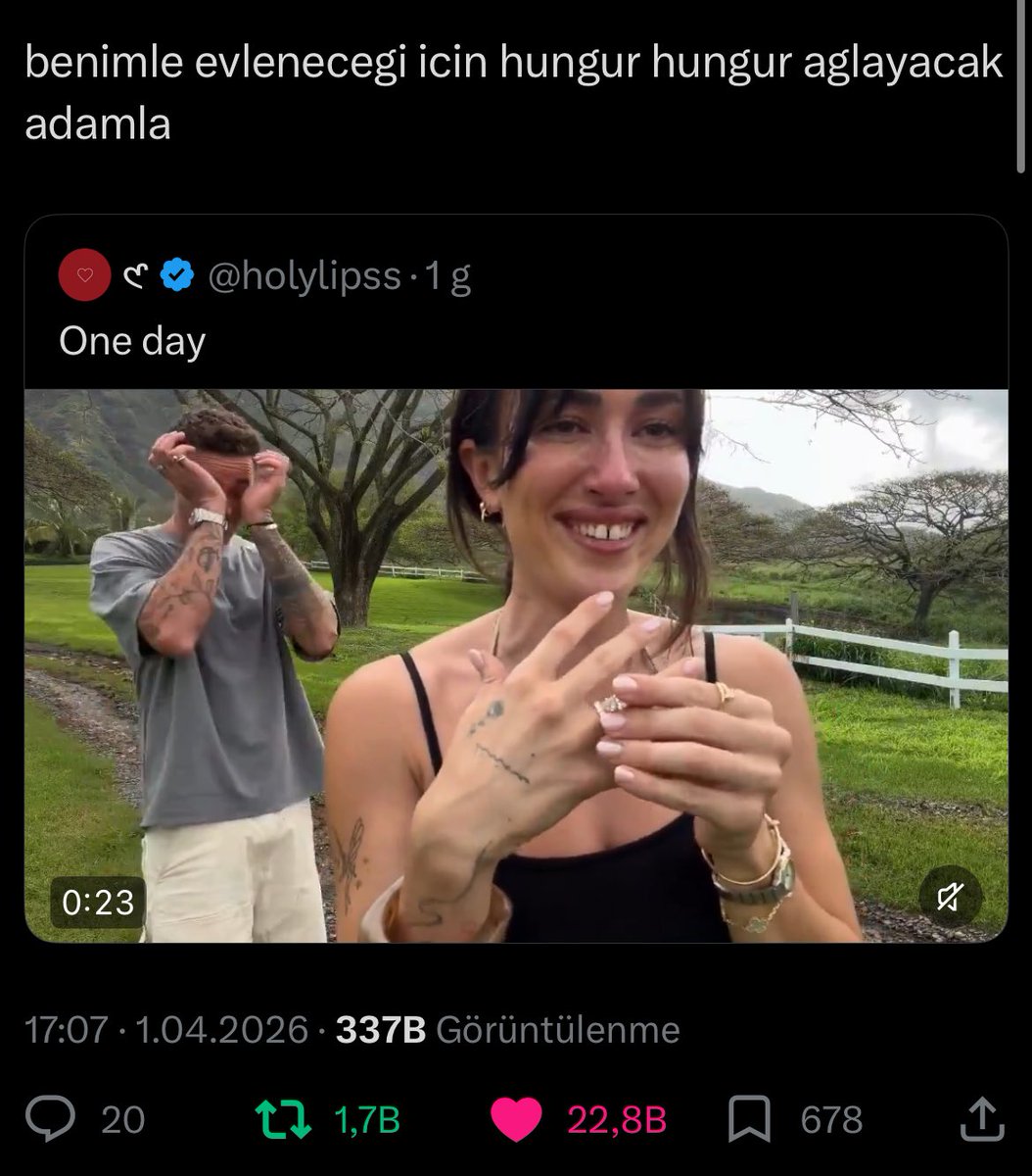 Başkasıyla evlendiğimi görmeyi seçtiği için hüngür hüngür ağlamayı tercih etti :)