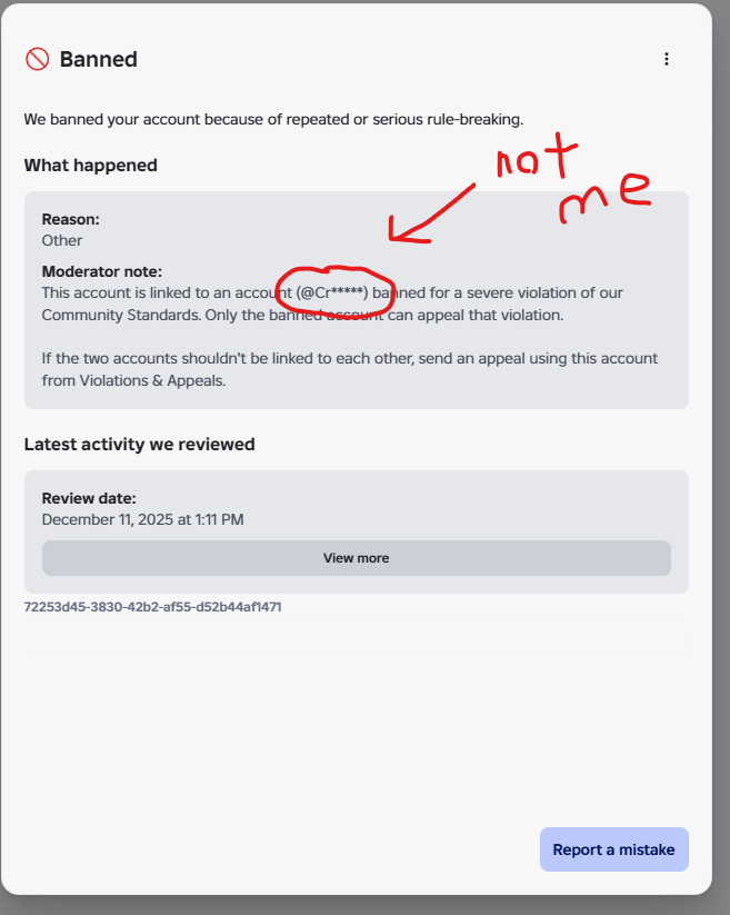 Man1224The's tweet photo. @Roblox @roblox Hey if you guys could get a human to review my account "thefunnyman1224" that would be amazing. I belive it was falsly terminated by the moderation system. :( https://t.co/JbhLzqGzTT