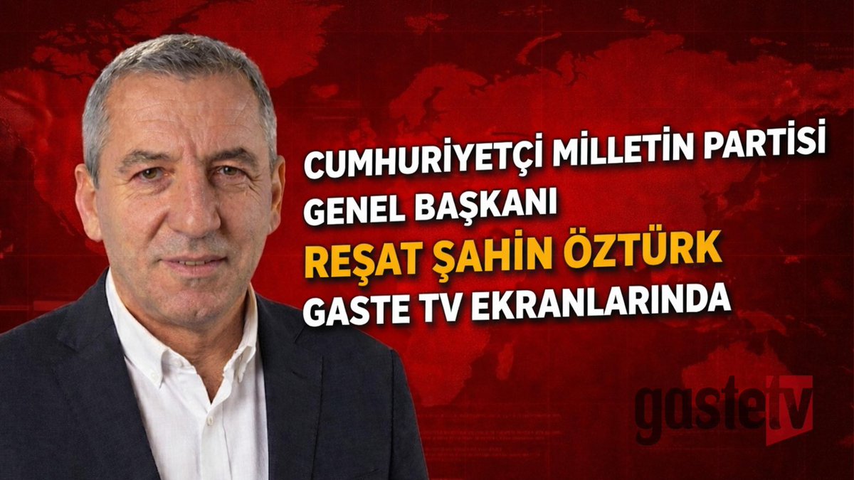 gaste_tv's tweet photo. Cumhuriyetçi Milletin Partisi {@cmp_genelmerkez}
Genel Başkanı Reşat Şahin Öztürk {@rsahinozturkcmp} GasteTV’ye önemli açıklamalarda bulundu

İzlemek için
👇👇👇👇👇👇👇👇👇👇
https://t.co/imbWFCZ0fl https://t.co/Szuox9har9