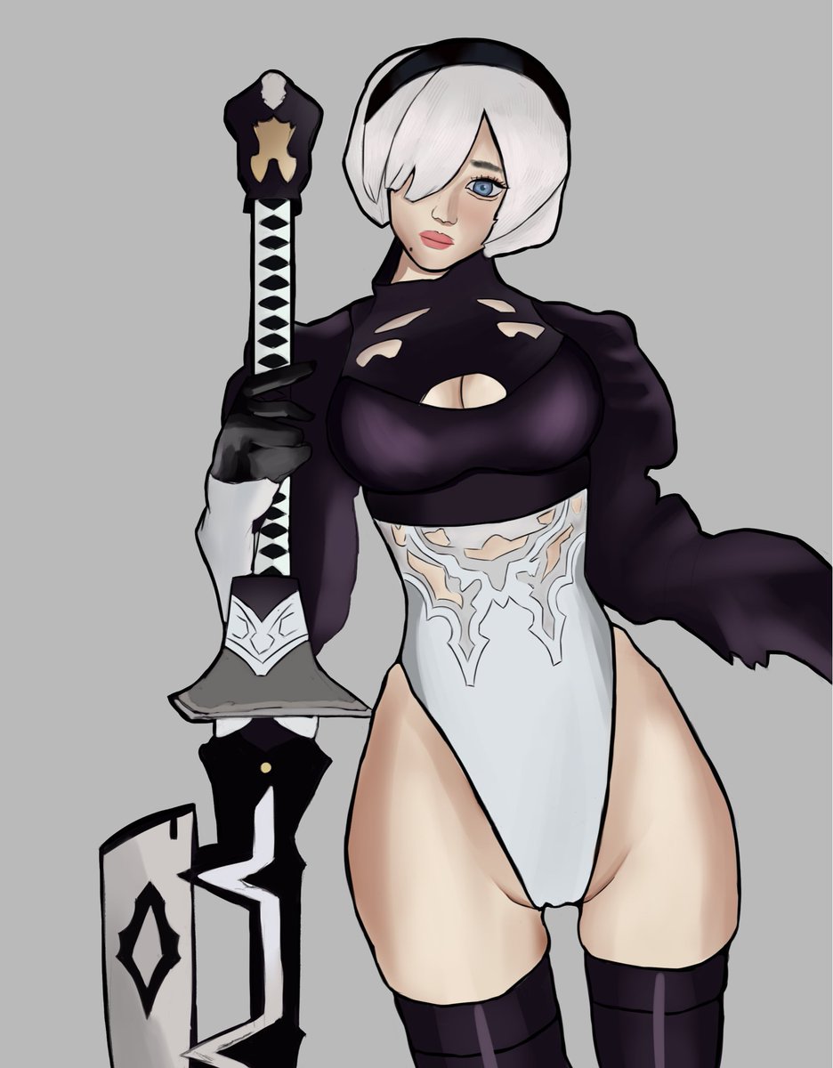 RaptureIllust's tweet photo. Drop some of ur art below! ❤️

Started this before the cord to my tablet broke a week ago, ig I’ll just leave this drawing at this point since it’s been a while since i touched it. Good news is a cord came in the mail already. hilt looks goofy smh. #2b #artmoots #nierautoma https://t.co/0pgpacHZJv