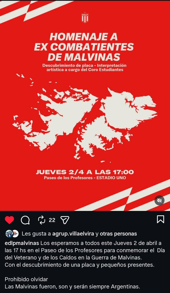 Hoy, a las 17 en el Paseo de los Profesores, homenaje a nuestros ex combatientes de Malvinas