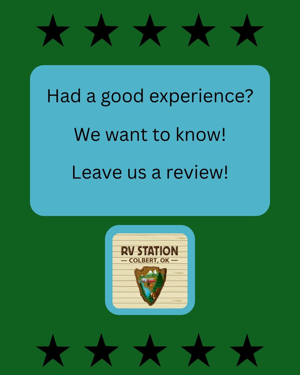 Your feedback fuels our team at RV Station Colbert! It’s quick, easy, and makes a big impact when you leave a review. ⭐⭐⭐⭐⭐ 

Check us out today! ➡️ rpb.li/M9lS

#RVStation #CustomerLove #RVCommunity #CampingLife